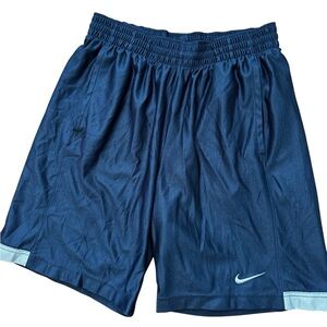 Vintage Y2K Nike Men’s Athletic Basketball Shorts Size Small Navy Blue Swoosh‎